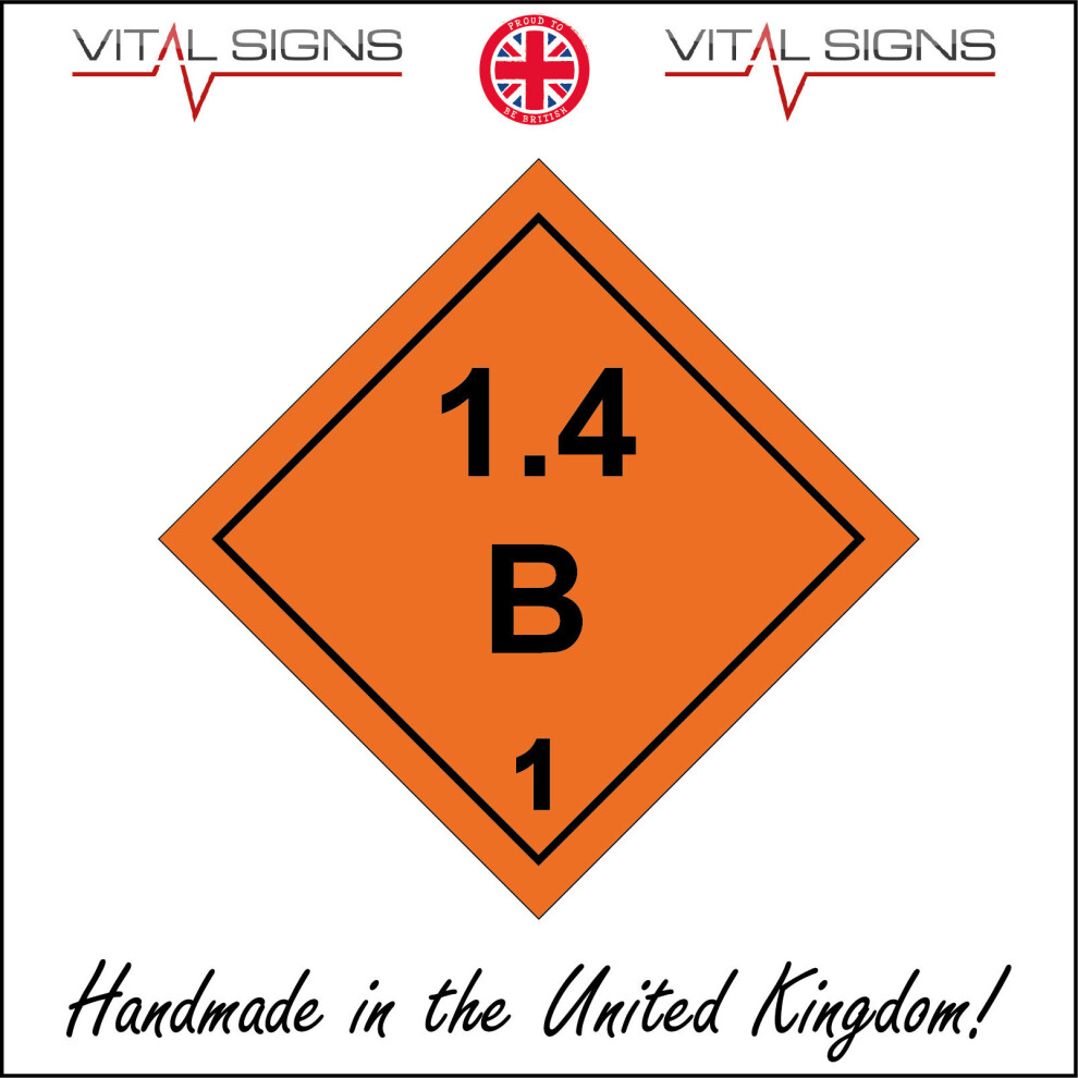 (100 x 100mm - 4 x 4, 5mm Heavy Duty Foamex Foamboard) HA002 1.4B Hazard SIGN dynamite tnt explode erupt incendry bomb COSHH-image-OPC-P5WNNTY-NEW