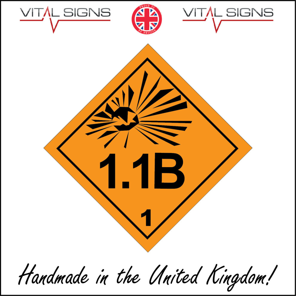 (450 x 450mm - 18 x 18, 3mm Standard Foamex Foamboard) HA003 1.1B Hazard SIGN detonate dynamite tnt fire blow up bang shatter flare-image-OPC-P5WNP6R-NEW