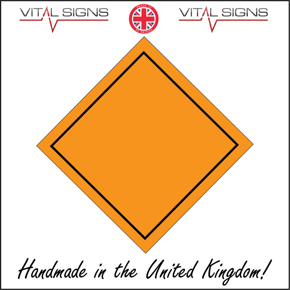 (600 x 600mm - 24 x 24, 3mm Standard Foamex Foamboard) HA016 Explosive SIGN Blank diamond caution hazardous substance detonate fire-image-OPC-P5WNR9B-NEW