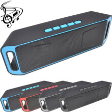 (Blue) Wireless Bluetooth Speaker High Bass Portable Indoor Outdoor Stereo Loudspeaker