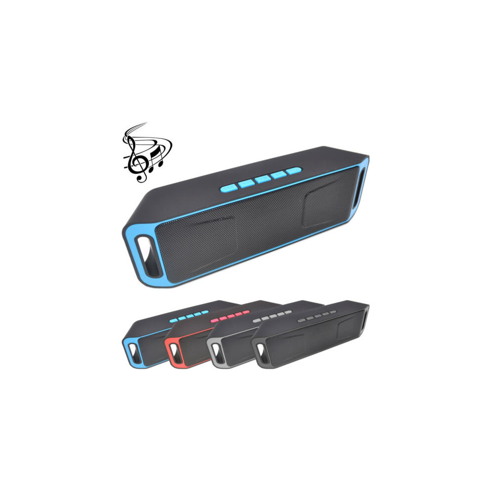 (Blue) Wireless Tooth Speaker High Bass Portable Indoor Outdoor Stereo Loudspeaker Blue 699924751633