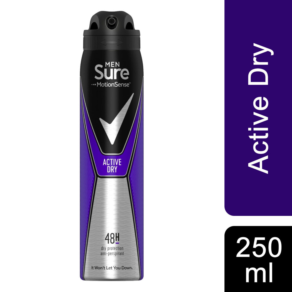 Sure Men Anti Perspirant 48H Protection Sport Cool Deodorant, 250ml