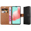 (Black) For Galaxy A41 Phone Wallet Book Leather Case 3