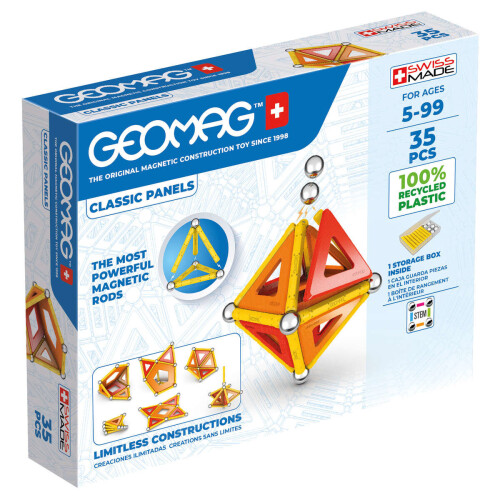 Geomag Classic Panels - 35 pcs - 100% Recycled Plastic 1