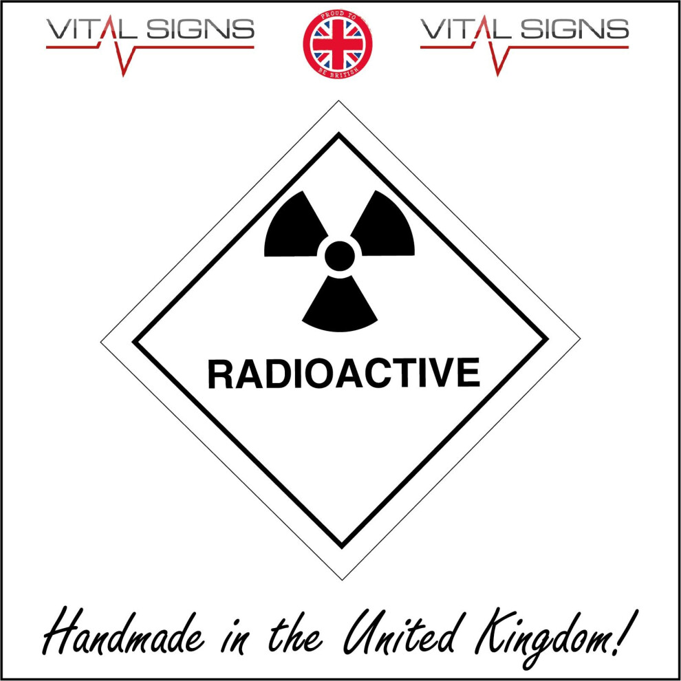 (150 x 150mm - 6 x 6, Magnetic - Vehicle Grade) RADIOACTIVE SIGN HA064 SAFETY STICKER RIGID INDOOR OUTDOOR-image-OPC-P5WNXTP-NEW