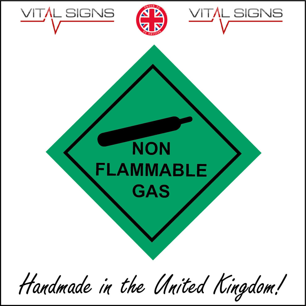 (250 x 250mm - 10 x 10, 1mm Pvc Foamex) NON FLAMMABLE GAS SIGN HA058 SAFETY STICKER RIGID INDOOR OUTDOOR-image-OPC-P5WNY7X-NEW