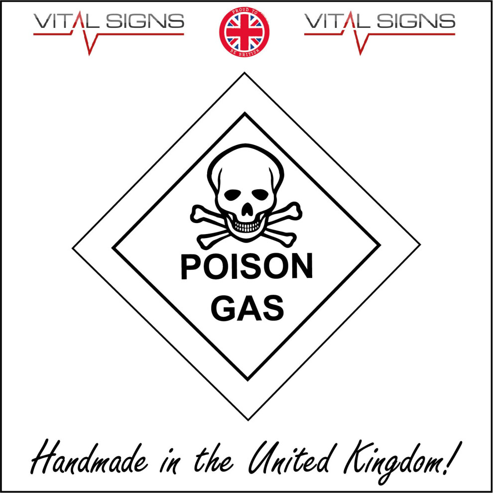 (900 x 900mm - 35 x 35, Sticker / Sav - White Background) POISON GAS SIGN HA063 SAFETY STICKER RIGID INDOOR OUTDOOR-image-OPC-P5WNXZJ-NEW
