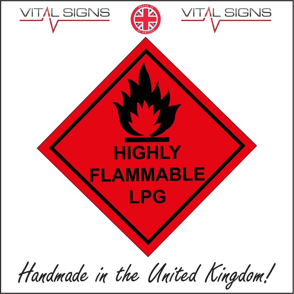 (300 x 300mm - 12 x 12, Magnetic - Vehicle Grade) HA030 Highly Flammable Lpg SIGN gas liquid burn ignite combustable ignite-image-OPC-P5WNYSX-NEW