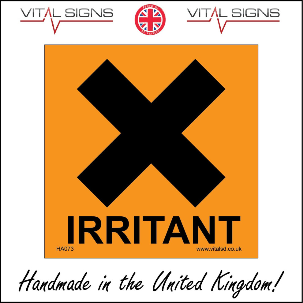 (900 x 900mm - 35 x 35, Dibond / Composite Aluminium) IRRITANT HAZARD SIGN SIGN HA073 SAFETY STICKER RIGID INDOOR OUTDOOR-image-OPC-P5WNZGG-NEW
