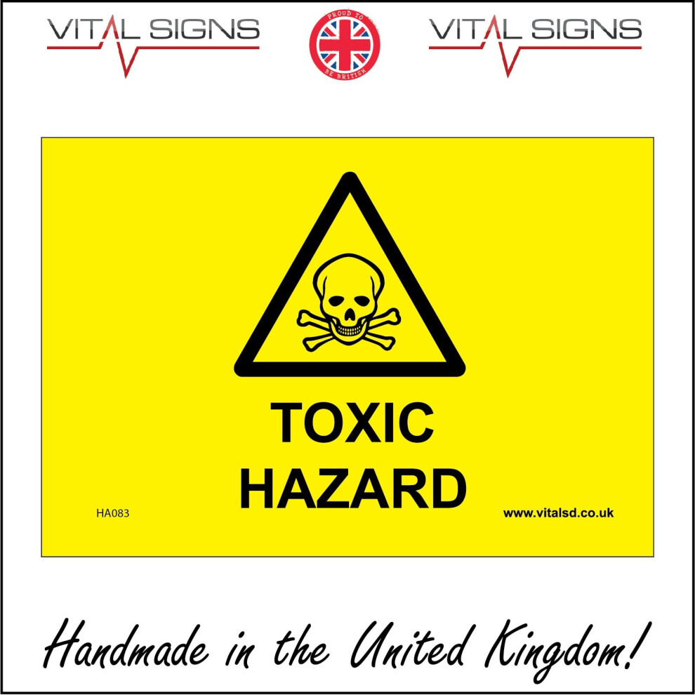 (150 x 100mm - 6 x 4, Magnetic - Vehicle Grade) TOXIC HAZARD SIGN HA083 SAFETY STICKER RIGID INDOOR OUTDOOR-image-OPC-P5WP2N2-NEW