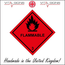 (250 x 250mm - 10 x 10, Magnetic - Vehicle Grade) FLAMMABLE 3 SIGN HA085 SAFETY STICKER RIGID INDOOR OUTDOOR