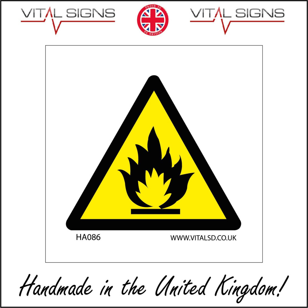 (400 x 400mm - 16 x 16, Sticker / Sav - White Background) FIRE HAZARD SIGN SIGN HA086 SAFETY STICKER RIGID INDOOR OUTDOOR-image-OPC-P5WP5Q2-NEW