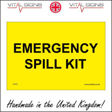 (150 x 100mm - 6 x 4, Sticker / Sav - White Background) EMERGENCY SPILL KIT SIGN HA092 SAFETY STICKER RIGID INDOOR OUTDOOR