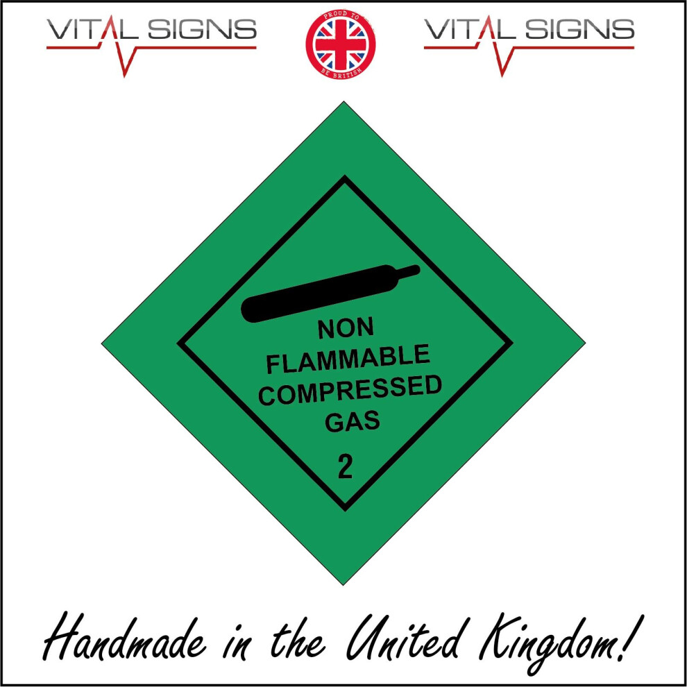 (400 x 400mm - 16 x 16, 10mm Extra Heavy Duty Foamex Foamboard) NON FLAMMABLE COMPRESSED GAS 2 SIGN HA093 SAFETY STICKER RIGID INDOOR OUTDOOR-image-OPC-P5WP6BR-NEW