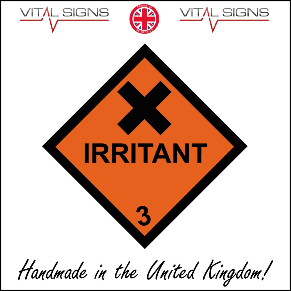 (400 x 400mm - 16 x 16, Sticker / Sav - White Background) IRRITANT SIGN HA096 SAFETY STICKER RIGID INDOOR OUTDOOR-image-OPC-P5WP6DT-NEW