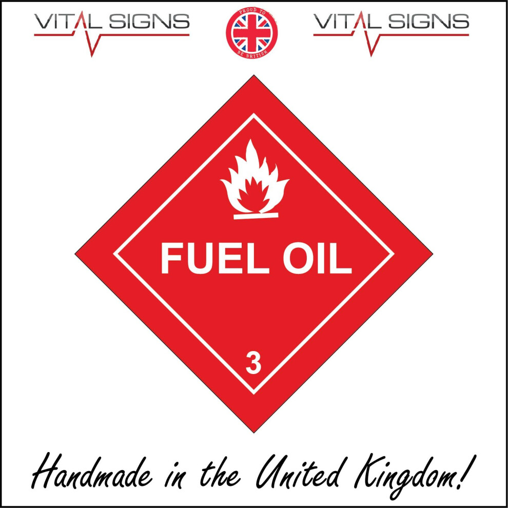 (600 x 600mm - 24 x 24, 10mm Extra Heavy Duty Foamex Foamboard) FUEL OIL 3 SIGN HA090 SAFETY STICKER RIGID INDOOR OUTDOOR-image-OPC-P5WP7TY-NEW