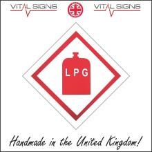 (250 x 250mm - 10 x 10, Magnetic - Vehicle Grade) LOW PROPANE GAS BOTTLE SIGN HA110 SAFETY STICKER RIGID INDOOR OUTDOOR