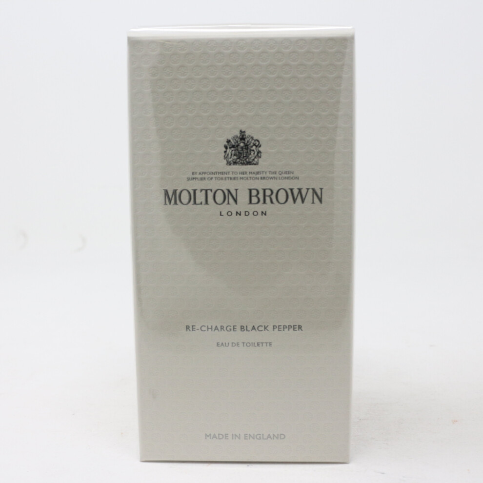 Re-Charge Black Pepper By Molton Brown Eau De Toilette 3.4oz Spray New With Box