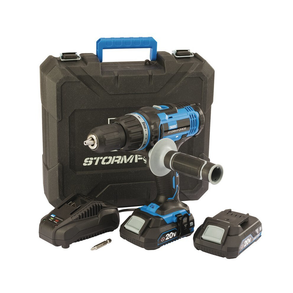 DRAPER Draper Stormforce® 20V Combi Drill with 2 x 2.0Ah batteries and charger [89523]