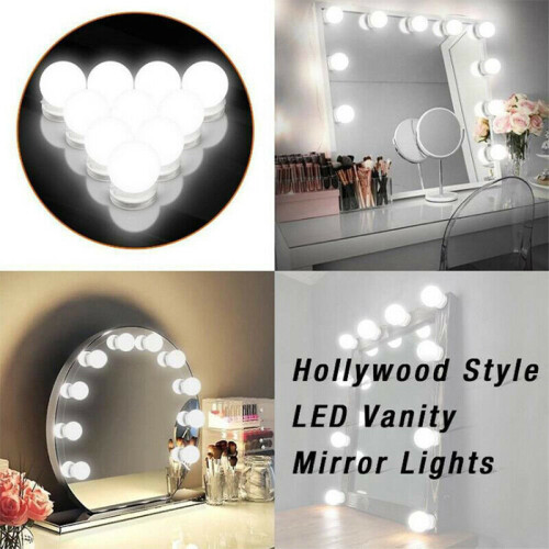10 Led Bulb Mirror Lights Vanity Makeup Bathroom Dressing Table Light 2