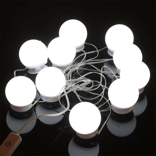 10 Led Bulbs Hollywood Mirror Lights Vanity Makeup Bathroom Dressing Table 2