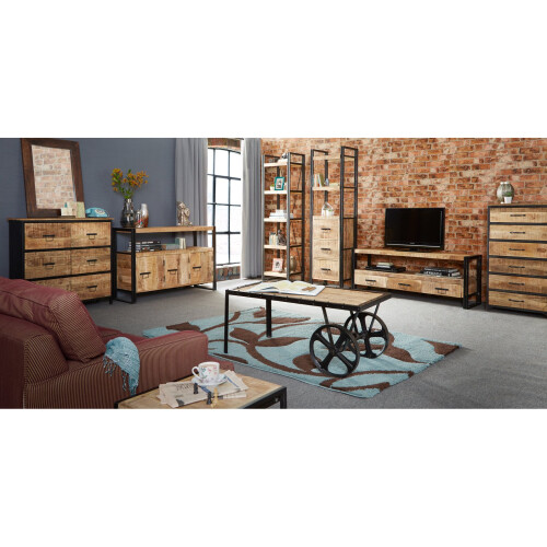 Upcycled Industrial Vintage Mintis Cart Coffee Table 2