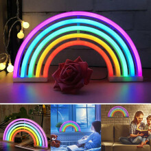 Colourful Rainbow Neon LED Night Light Sign Wall Lamp For Kids Room