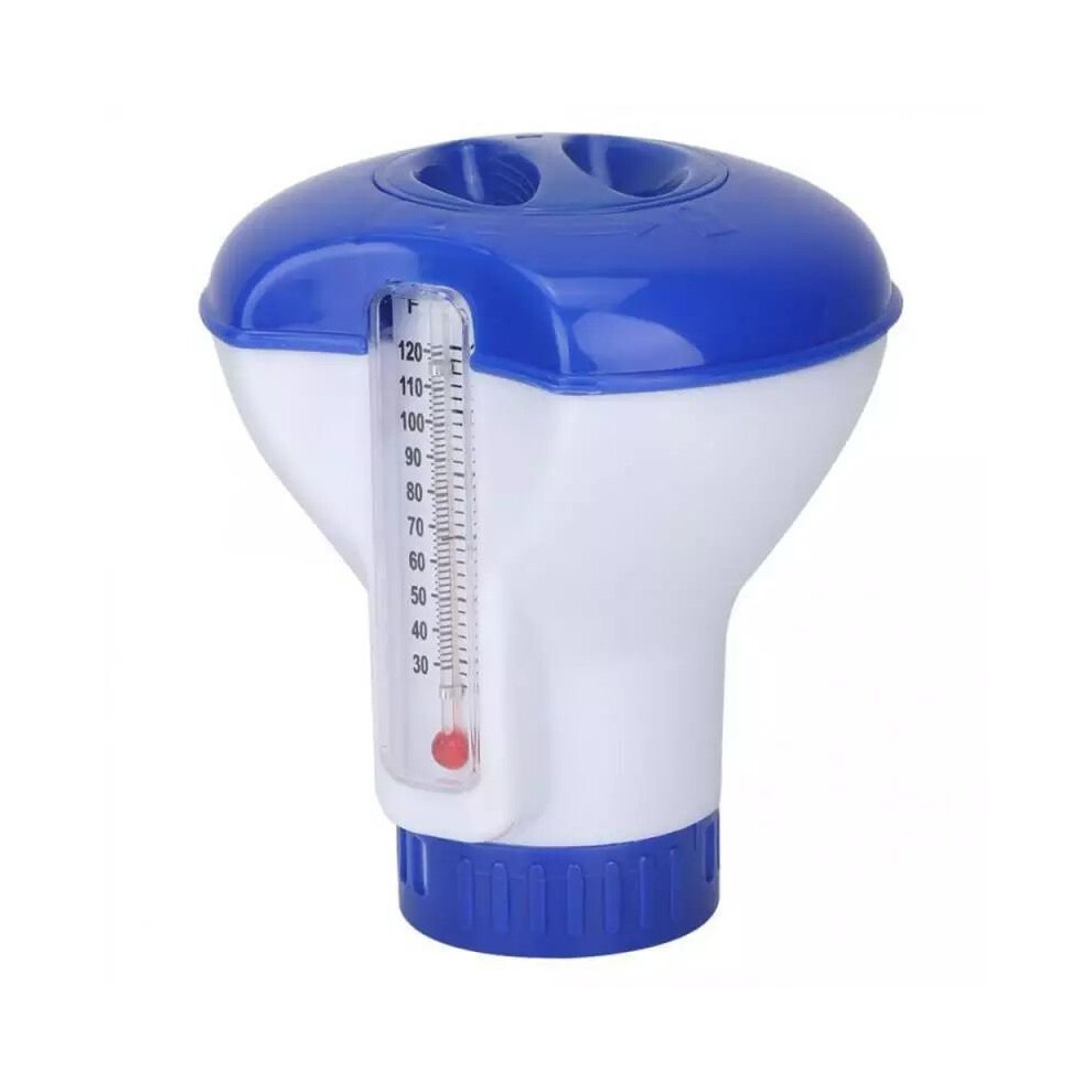 Floating Chlorine /Cleaning Bromine tablet dispenser with Thermometer For Pool Spa Hot Tub