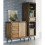 Retro Wood & Metal Slim Bookcase 2