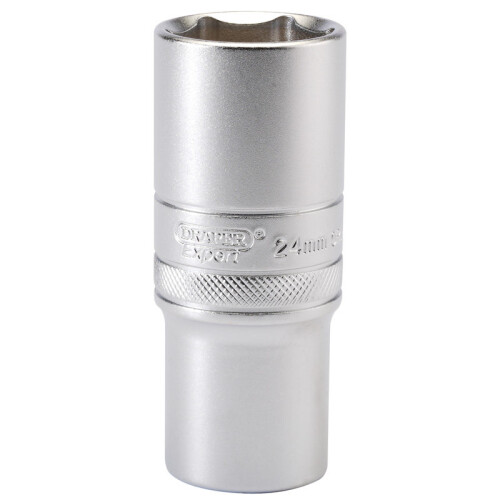 Draper DRAPER 1/2" Sq. Dr. 6 Point Metric Deep Socket (24mm) [16655]