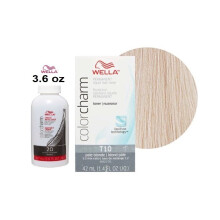 (T10 + Developer (Vol. 20) 3.6oz ) Wella Color Charm Hair Toner - T10 Pale Blonde