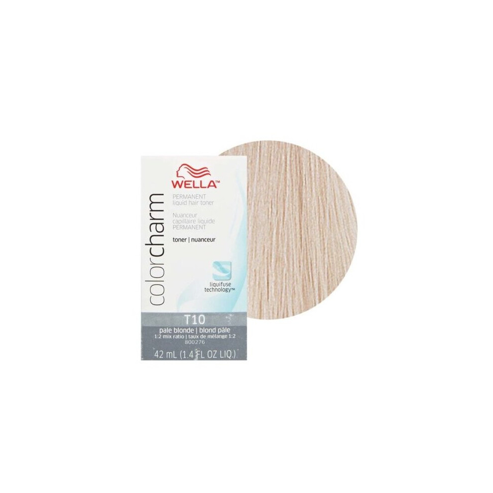 Wella (T10 Pale Blonde ) Color Charm Hair Toner - T10 Pale Blonde