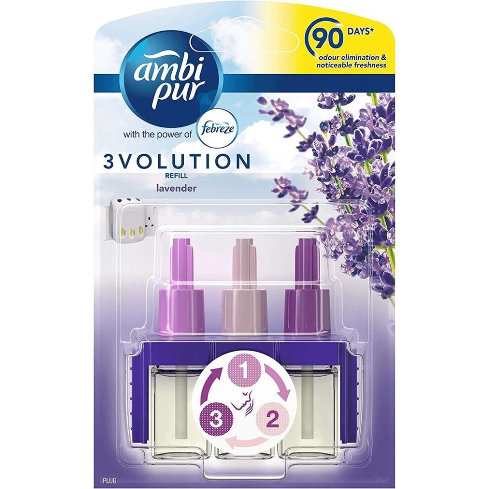 Ambi Pur 3volution air refreshener refills Lavender scented