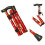(Red) Walking Stick for Unisex Easy Adjustable Folding 5