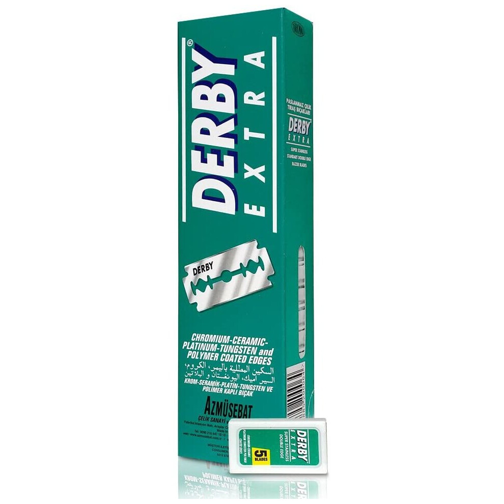 Derby 100 Derby Extra Shaving Blades, 20 Dispensers of 5 Blades 