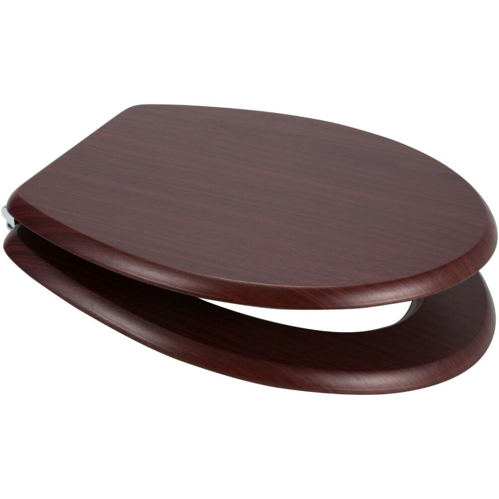 Mahogany (Red) MDF Wood Toilet Seat