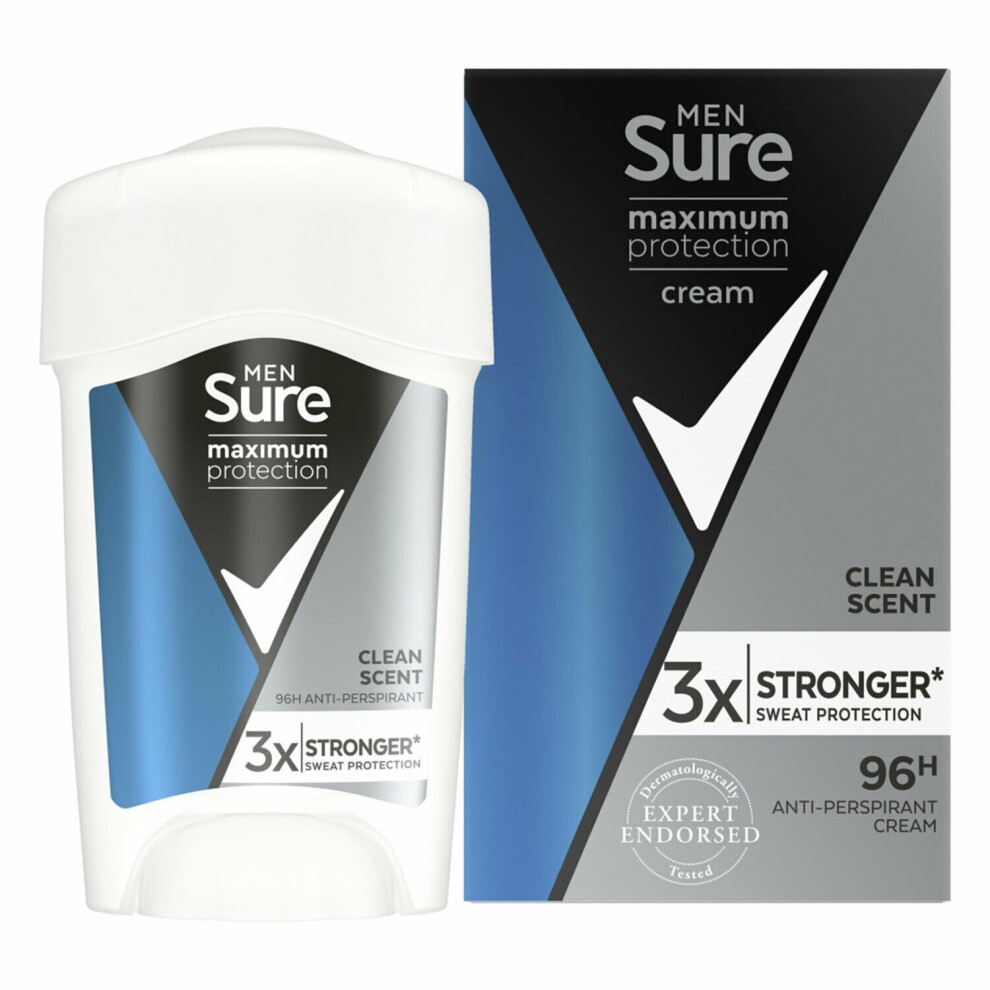 Sure Maximum Protection Clean Scent Cream 45ml