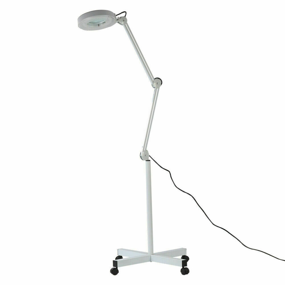 (White) Clinical Floor Standing Magnifiying Lamp Adjustable Clarity Magnifying Lamp UK