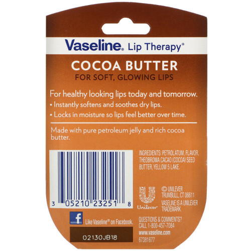 Vaseline Vaseline, Lippenpflege, Kakaobutter, 0,25 oz (7 g) 2