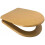 EUROSHOWERS D Shape OAK MDF Wood Soft Close Toilet Seat 1
