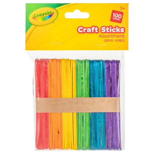 Crayola CRAYOLA CRAFT STICKS-ASSORTMENT-PACK OF 100