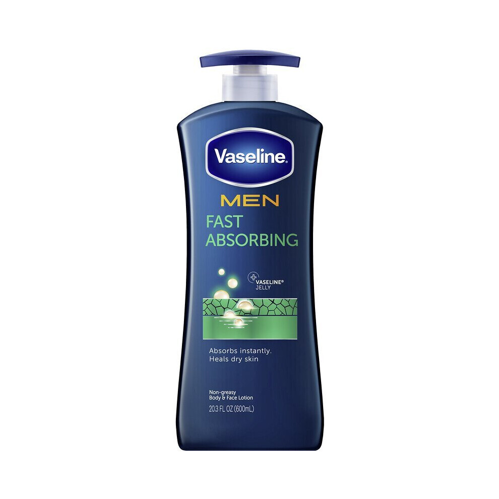 Vaseline, Men, Fast Absorbing Body & Face Lotion, 20.3 fl oz (600 ml)