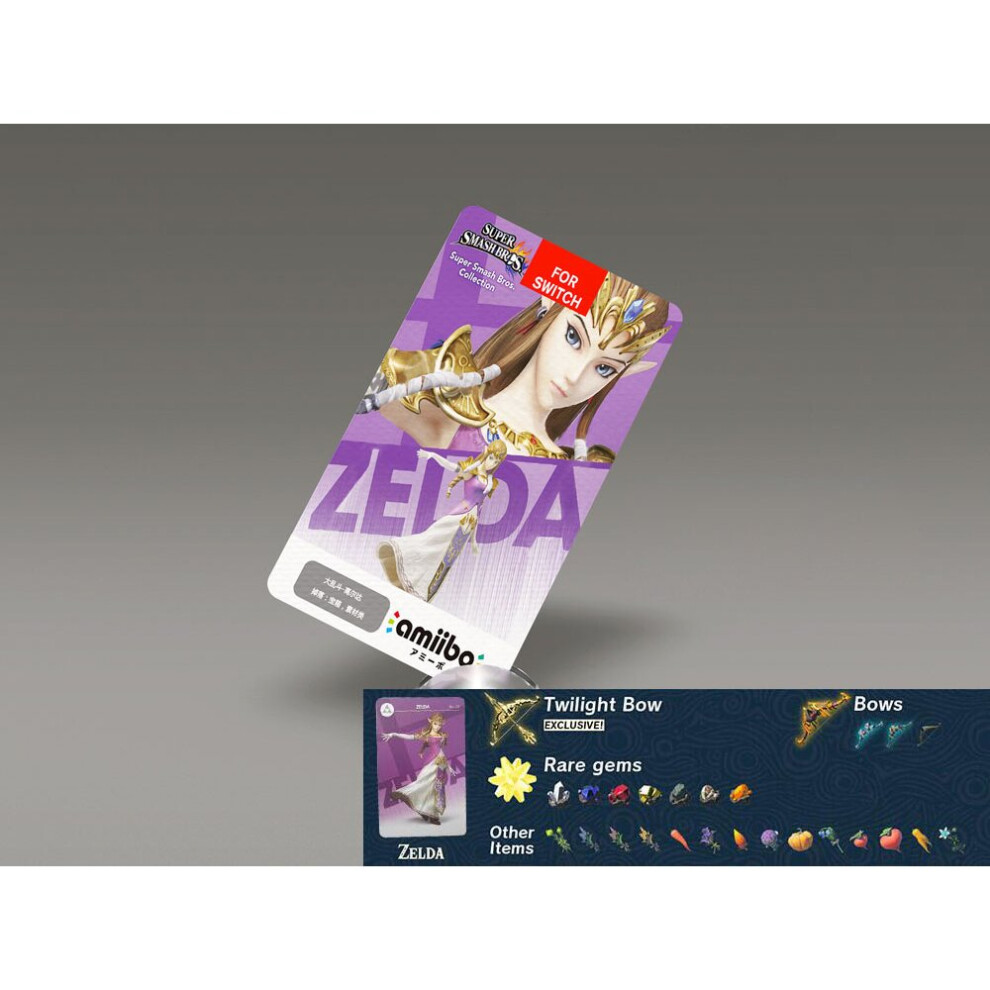 (Super Smash Bros Zelda) The Legend of Zelda Breath of the Wild Amiibo NFC TAG Card - Single Tag