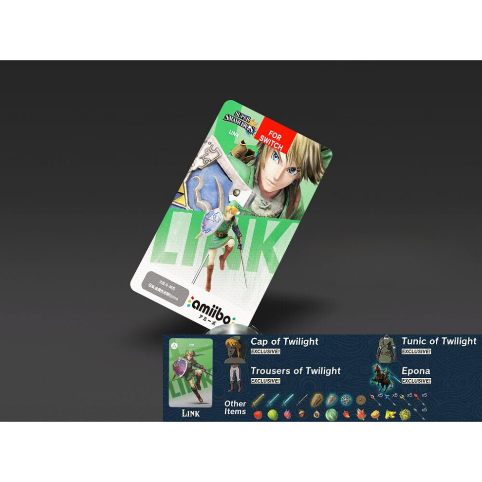 Ganbuy (Super Smash Bros Link) The Legend Of Zelda Breath Of The Wild Amiibo Nfc Tag Card - Single Tag