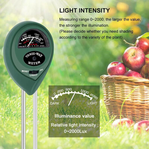 3 in1 Soil Tester Water Light PH Moisture Test Meter Plants Flower Humidity Kit 2