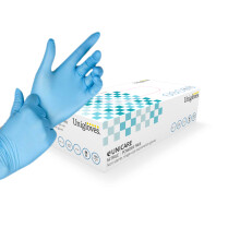 Unigloves Nitrile Powder Free Single Use Blue Gloves Large (100)