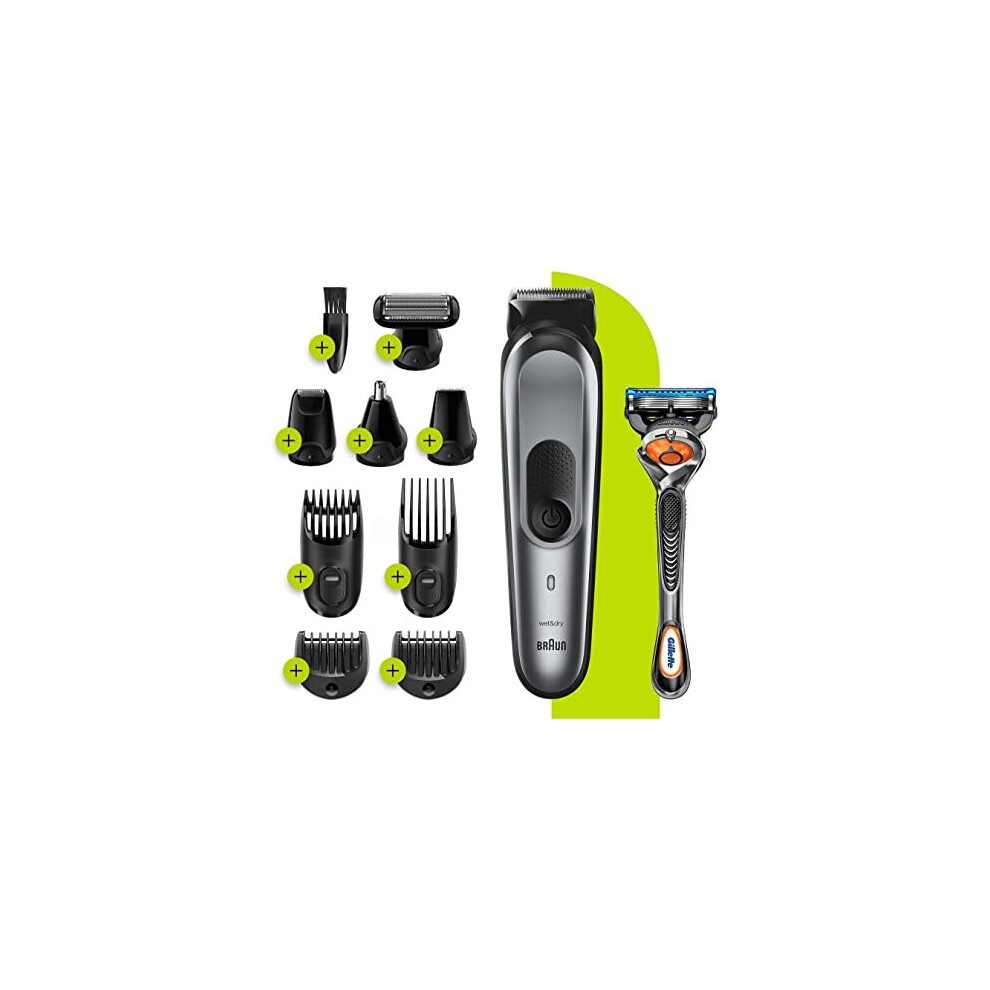 China Men's Braun 10-In-1 All-In-One Trimmer 7 Mgk7221, Beard Trimmer For Hair Clipper And Body Groomer With 8 Attachts