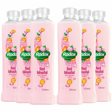 Radox Feel Blissful Bath Soak, Calendula & Rose, 6 Pack, 500ml