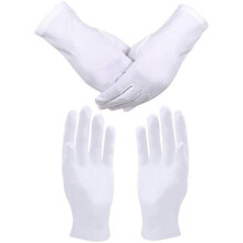 White Short Gloves | Captain Clown Magician Santa Halloween Fancy Dress Costume