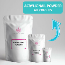 (White, 50g) Acrylic Nail Powder Set Kit VARIOUS SIZES of Clear, White, Natural Pink, & Blush